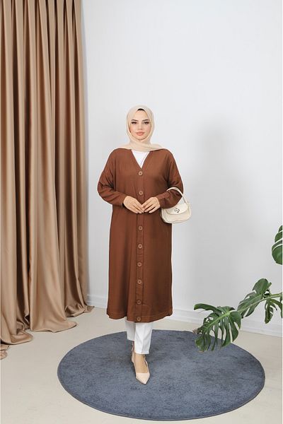 NİSUM MODA Bürümcük Long Cardigan