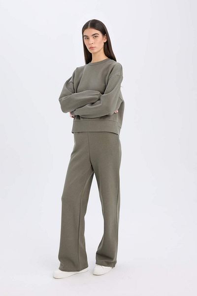 DeFacto Boxy Fit Crew Neck Thick Basic Plain Sweatshirt 25K 801005150