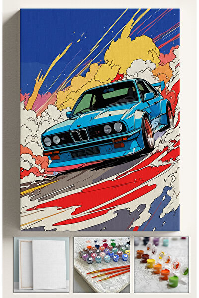 Corvo Sayılarla Boyama Çerçeveli Hobi Seti Numaralı Tuval Fırça Boya Dahil Ka...