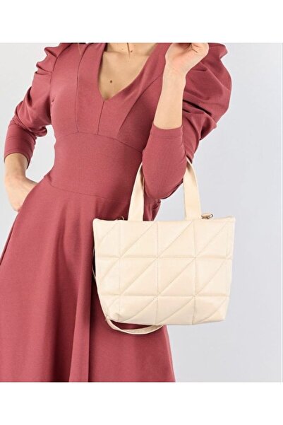 Lulya Kadın Puf Şişme Suni Deri Kapitone Kabartmalı Omuz Askılı El Ve Omuz Ça...