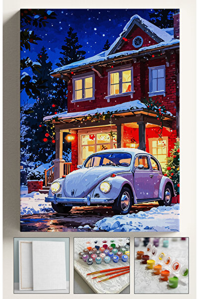 Corvo Sayılarla Boyama Seti Çerçeveli Hobi Seti Tuval Fırça Boya Kasnaklı Set...