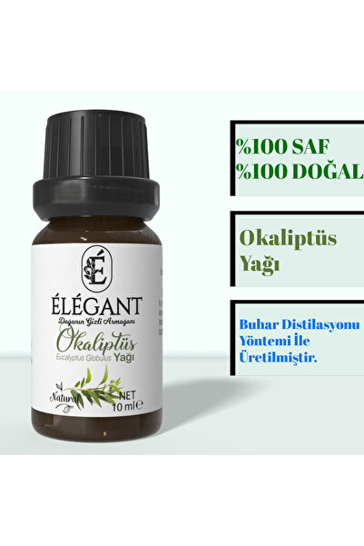 Elegant Okaliptüs Yağı 10 ml - %100 Saf Ve Doğal - Aromaterapi, Esansiyel, Uç...