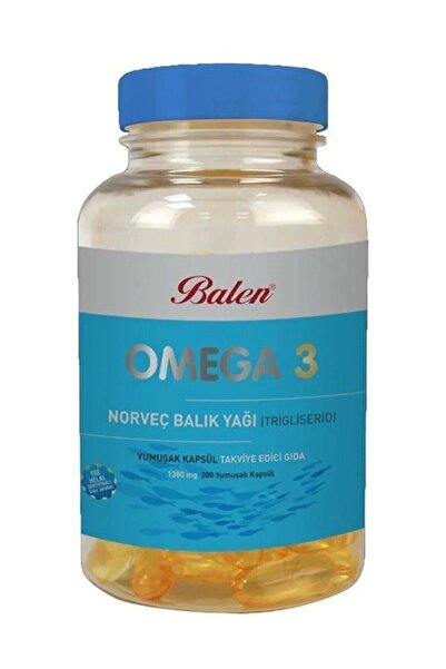 Balen Omega 3 Norveç Balık Yağı 200 Kapsül X 1380 Mg