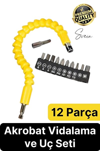 Svein Esnek Matkap Ucu Şaft Uzatma Aparatı Bits Bükülebilir Akrobat Tornavida...