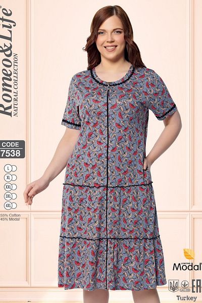 ROMEO LİFE Rochie de damă cu fermoar cu dantelă 7538