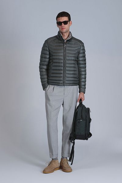 Lufian Pantaloni chino Bert Sports pentru bărbați, slim fit, gri deschis