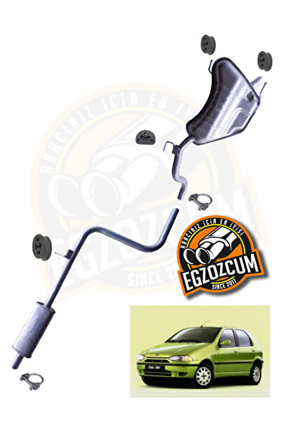 EGZOZCUM Fiat Palio 1.4 / 1.6 Uyumlu komple egzoz takımı susturucu eksoz 2001 ve sonrası
