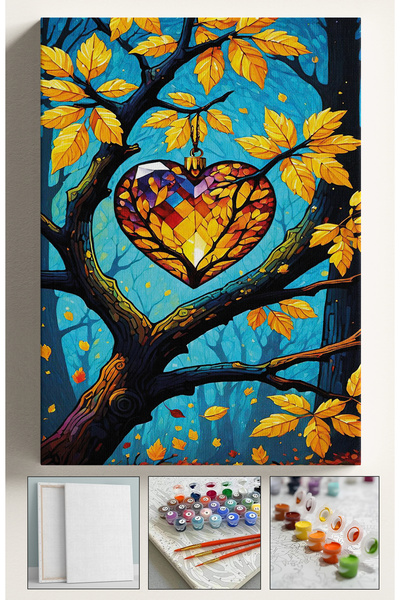 Corvo Sayılarla Boyama Çerçeveli Hobi Seti Numaralı Tuval Fırça Boya Dahil Ka...