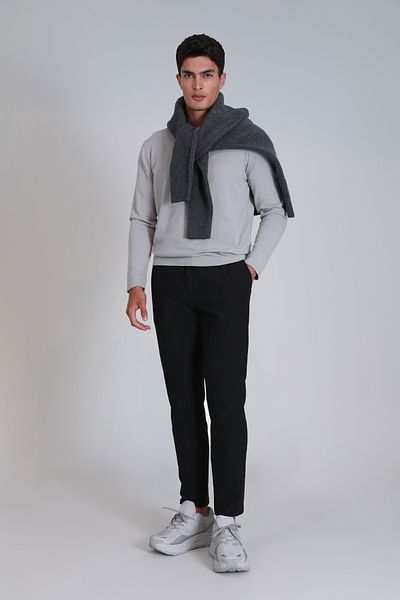 Lufian Pantaloni chino pentru bărbați sport slim fit liliac