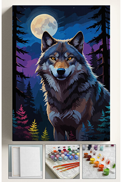 Corvo Sayılarla Boyama Seti Numaralı Tuval Fırça Boya Dahil Kasnaklı Set 40x5...