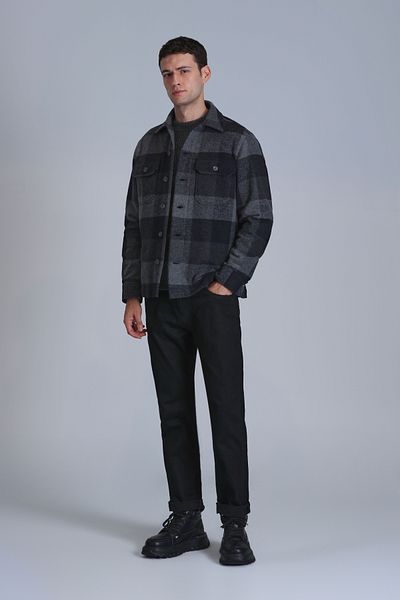 Lufian Anton Smart Jeans - Мъжки черни панталони Slim Fit