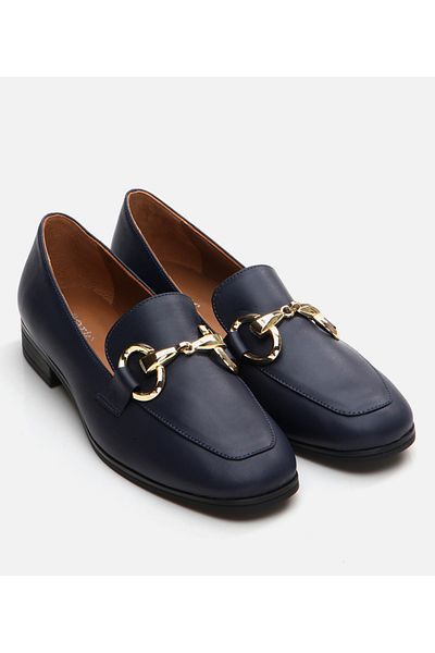 Hotiç Loafer de damă din piele bleumarin