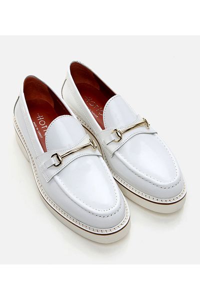Hotiç Women's Leather White Loafer