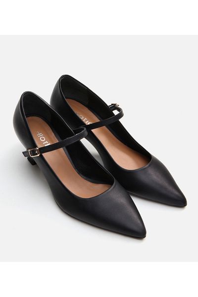 Hotiç Mary Jane din piele pentru femei Stiletto negru