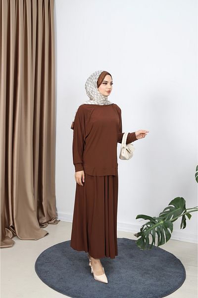 NİSUM MODA Comfortable Sandy Skirt Suit