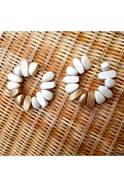 Brielle Earrings In White El Yapımı Küpe