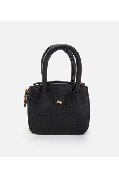 Hotiç Women's Leather Black Mini (Crossbody) Bag