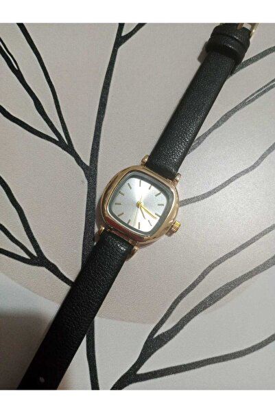 QUARTZ ساعة براليتي فينتاج مربعة الشكل بمينا أبيض وبسيطة 0026