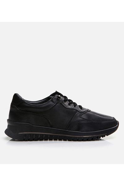 Hotiç Pantofi sport negri din piele de damă