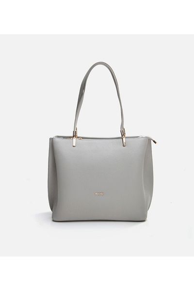 Hotiç Gray Genuine Leather Women's Bag