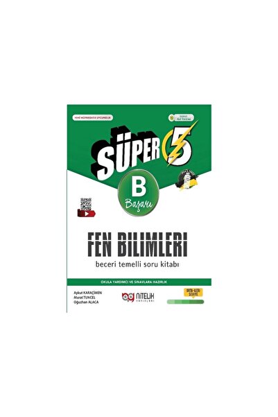 Nitelik Yayınları NİTELİK 5.SINIF SÜPER FEN BİLİMLERİ BECERİ TEMELLİ SORU KİT...