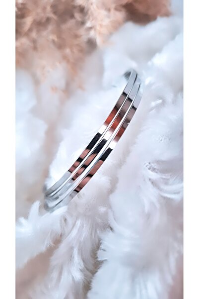 Serenity سوار ثلاثي من الفولاذ الفضي Ajda