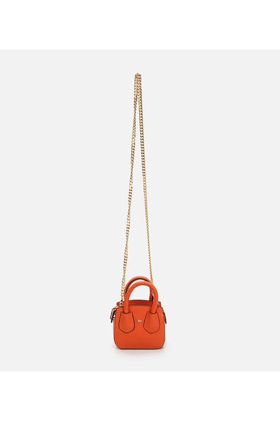 Hotiç Geantă mini (crossbody) din piele portocalie pentru femei