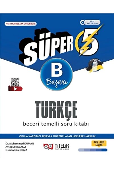Nitelik Yayınları 5. Sınıf Süper Türkçe Beceri Temelli Soru Kitabı / Nitelik ...