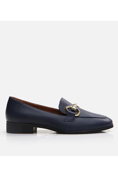 Hotiç Loafer de damă din piele bleumarin