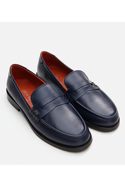 Hotiç Loafer de damă din piele bleumarin