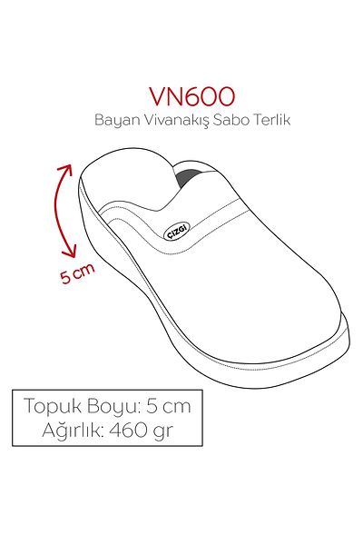 ÇİZGİ MEDİKAL Red Vivanakis Sabo Slippers Embroidered Orthopedic Doctor Nurse Hospital Slippers