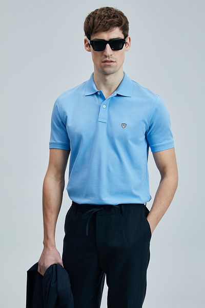 Lufian Tricou Polo Laon Smart pentru bărbați Albastru
