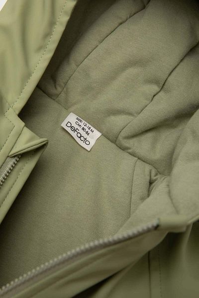 DeFacto Baby Boy Waterproof Hooded Zippered Jumpsuit Coat C7762A524Wn