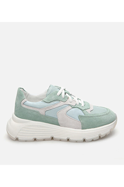 Hotiç Hakiki Deri Mint Yeşili Kadın Spor Ayakkabı