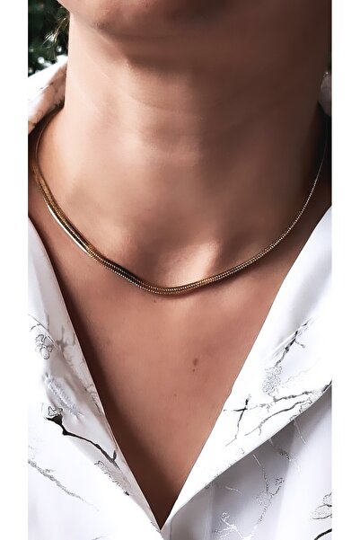 Serenity سلسلة مسطحة من الفولاذ قلادة