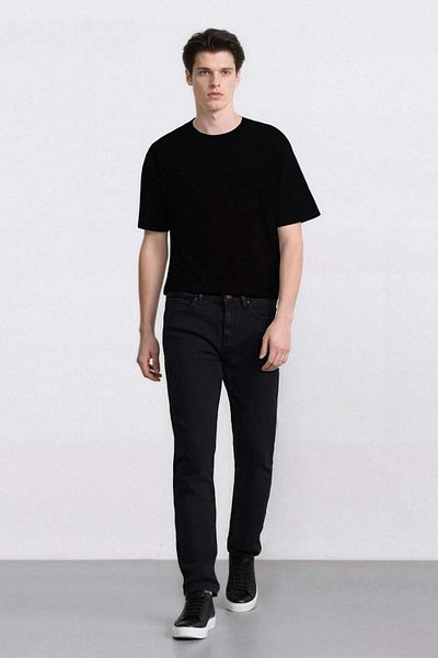 DeFacto Sergio Regular Fit Regular Fit Pantaloni de jeans cu picior cu tub cu talie normală V0793az24wn