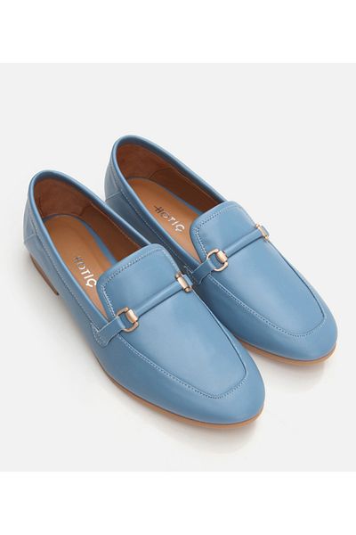 Hotiç Loafer albastru din piele de damă