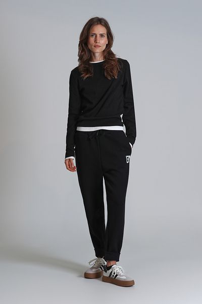 Lufian Tricou pentru femei Amaya Black Regular Fit
