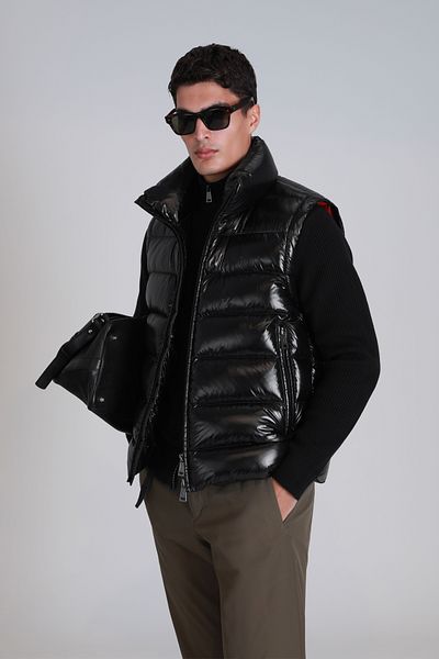 Lufian Vestă pentru bărbați Peter Goose Feather Negru