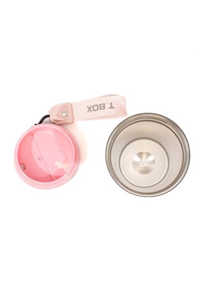 Ella Home Thermos coffee mug, stainless steel, 380ml, gray with pink