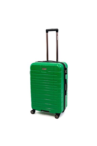 Ella Icon Troler Leaf cu 4 roti duble, ABS, 67x45x27 cm, Verde