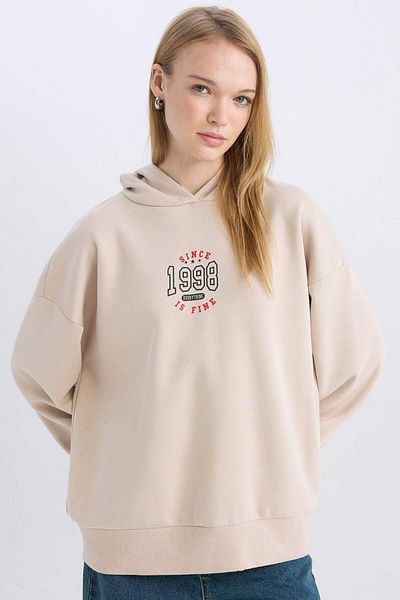 DeFacto Hanorac cu glugă cu imprimeu Coool Loose Fit 3184882
