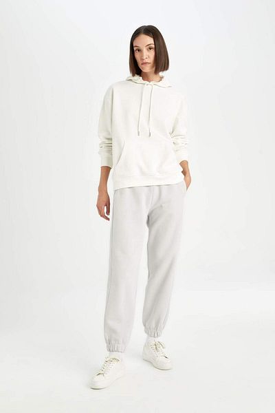 DeFacto Pantaloni de sport Jogger de mărime standard, de bază, cu talie dreaptă, cu buzunare elastice D9934ax24wn
