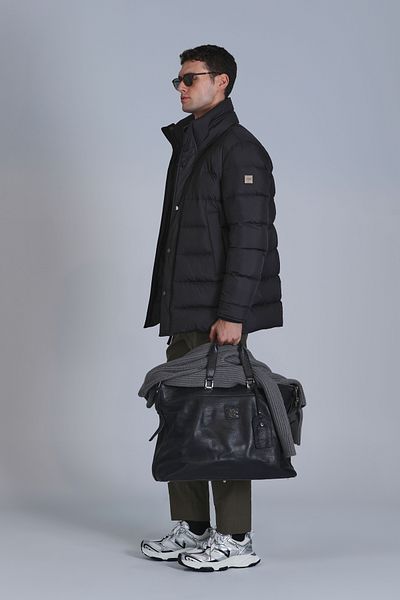 Lufian Palton Bărbați Rıld Goose Feather Negru