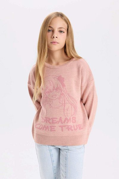 DeFacto Pulover de tricotaj cu model pentru fete 3143709