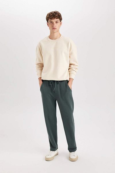 DeFacto Pantaloni de trening din bumbac cu croiala normală - picior drept D6762ax24au
