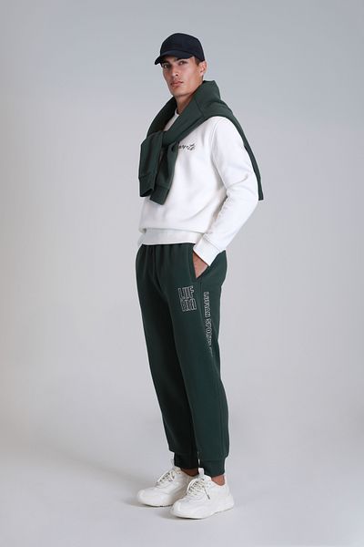 Lufian Pantaloni de sport pentru bărbați Alfa, verde iarbă
