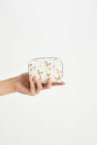 DeFacto Women's Butterfly Patterned Faux Leather Wallet 3170962