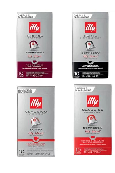 illy Coffee Capsule Bundle – Intenso, Forte, Lungo & Classico (40 Nespresso® Compatible Pods)