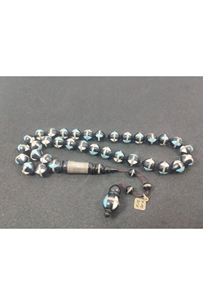 İskeçe Tesbih Opera maestru Halil Hilmi Usta Eseri Mine și argint Sarmal Reng...